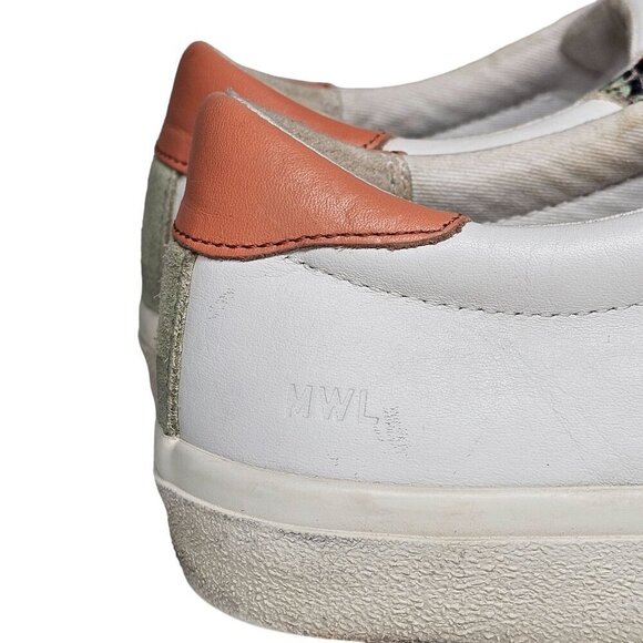 Madewell Sidewalk Low-Top Sneakers in‎ Snake Embossed Leather: Wave Edition 8.5 - Picture 9 of 14